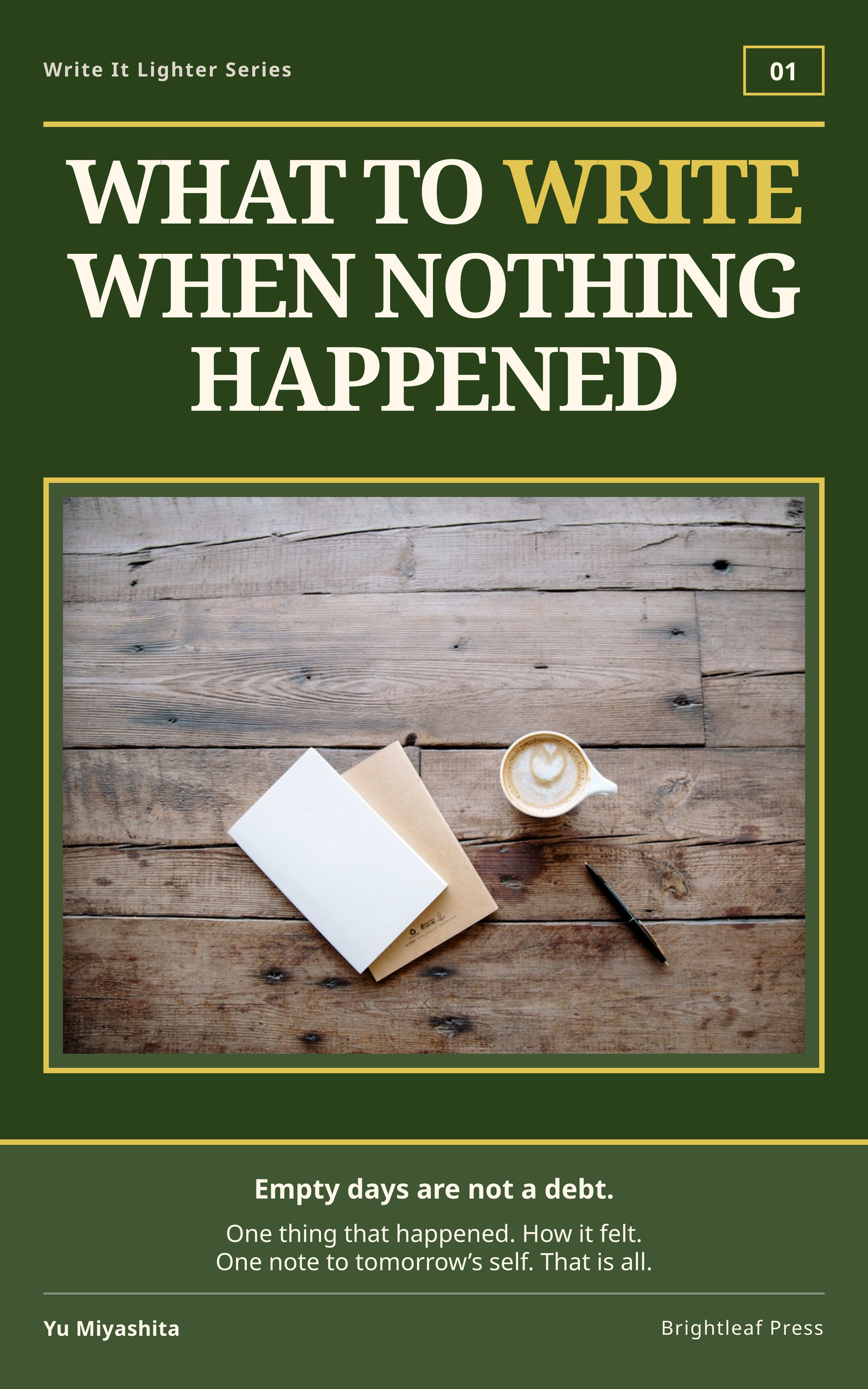 Cover of What to Write When Nothing Happened by Yu Miyashita